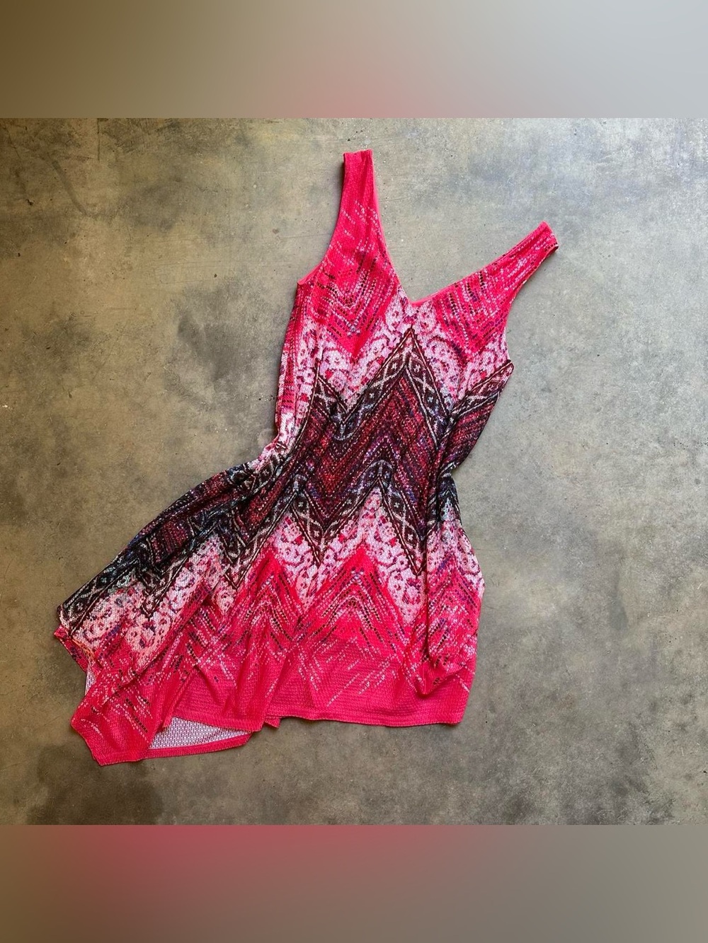 Pink Cato asymmetrical dress with a flowy design